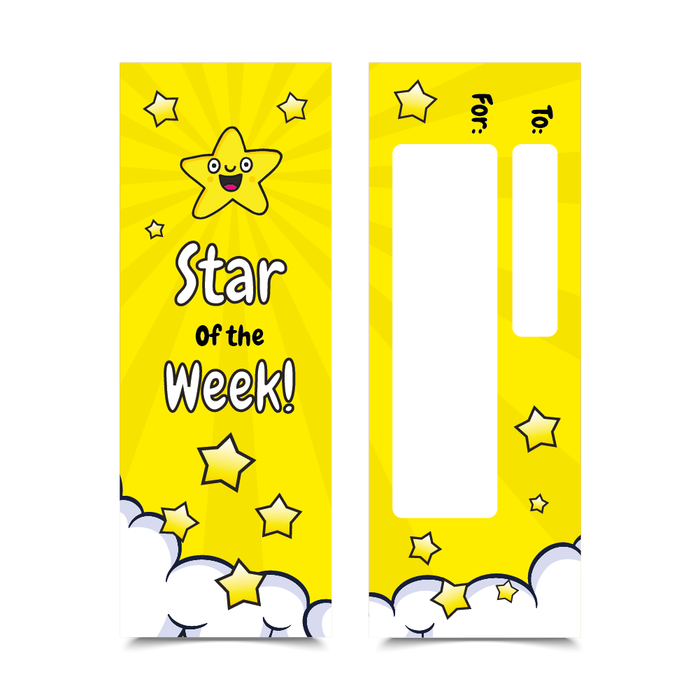 30 Star Of The Week Reading Reward Bookmarks