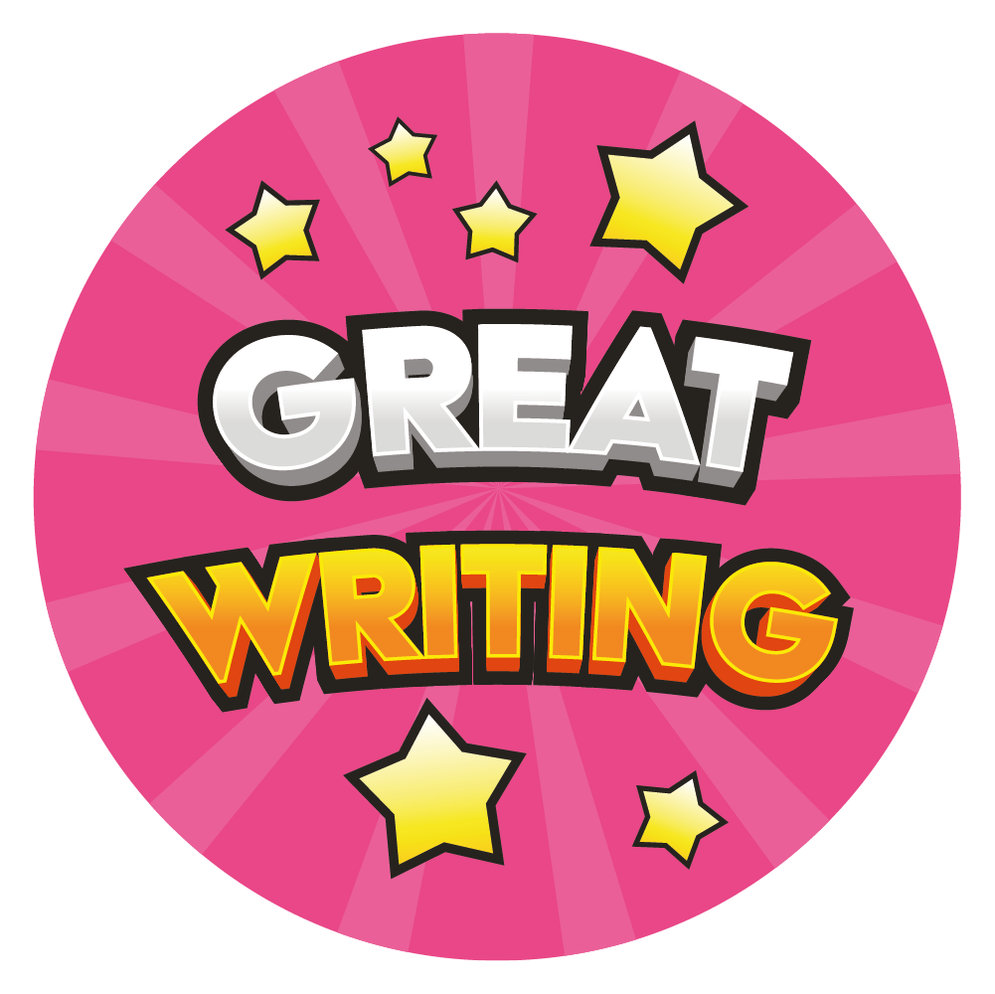 Writing Rewards Writing Star Praise Words Reward Stickers — MyClassroom